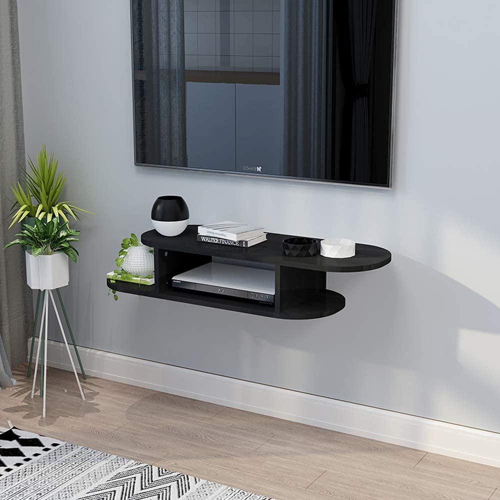 Rounded Floating TV Shelf Entertainment Center Wall Mounted Media Console by eFurniturePk