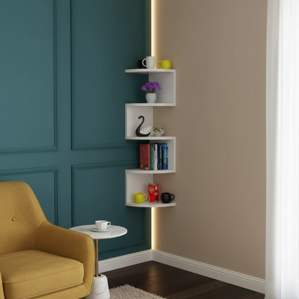 Wall Mounted Corner Shelf and Storage Shelf Designs