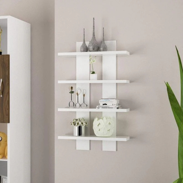 Spunky Wooden Wall Shelves for Living Room | Wall Shelf for Home Decor Items | Floating Book Rack for Study Room, Office