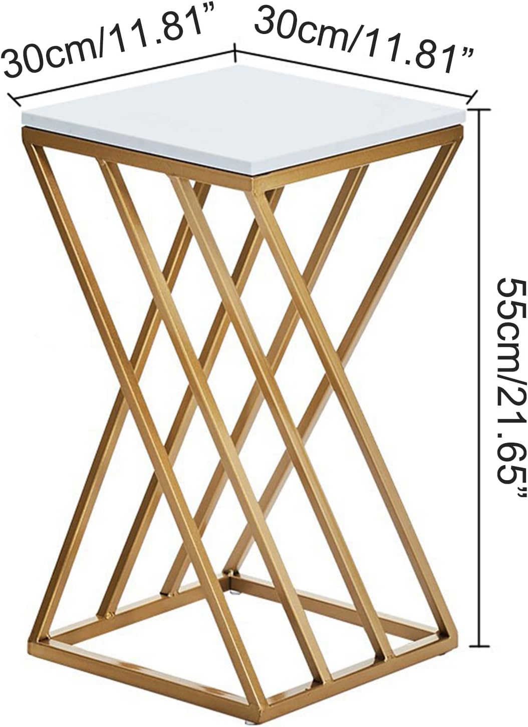 New Side Table, Luxury Marble Style Coffee Table, European Style Iron Corner Table, Two Set of Tables