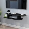 Rounded Floating TV Shelf Entertainment Center Wall Mounted Media Console by eFurniturePk