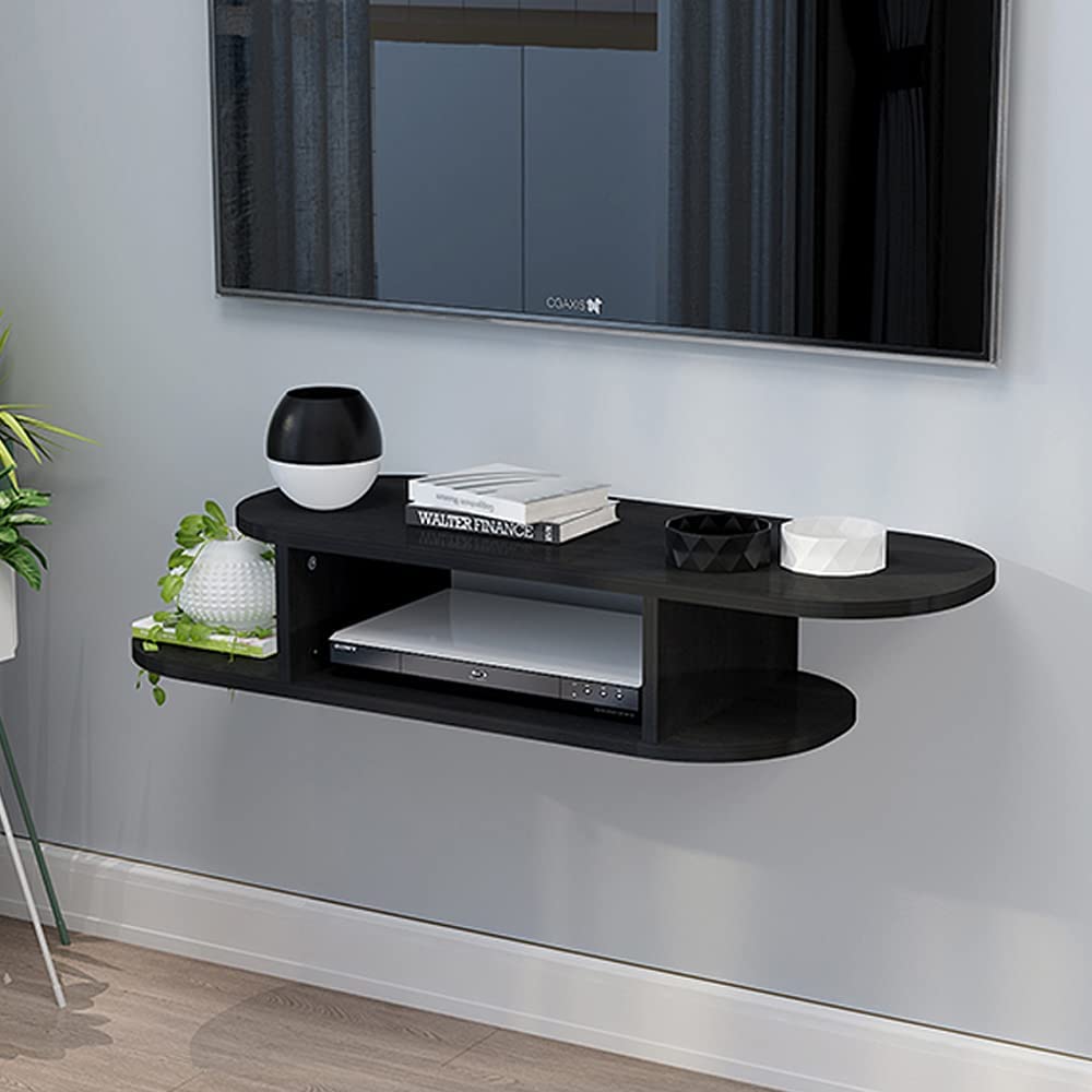 Rounded Floating TV Shelf Entertainment Center Wall Mounted Media Console by eFurniturePk