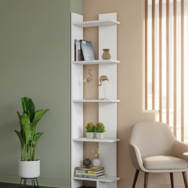 Captivating Display Corner Unit Bookcase Bookshelf Shelving Unit