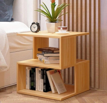 Rectangle Hallow Design Night Stand Storage Bedside Table