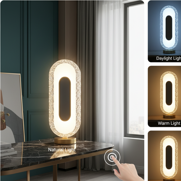 LED Oval Shaped Crystal Decorative Light Lamp