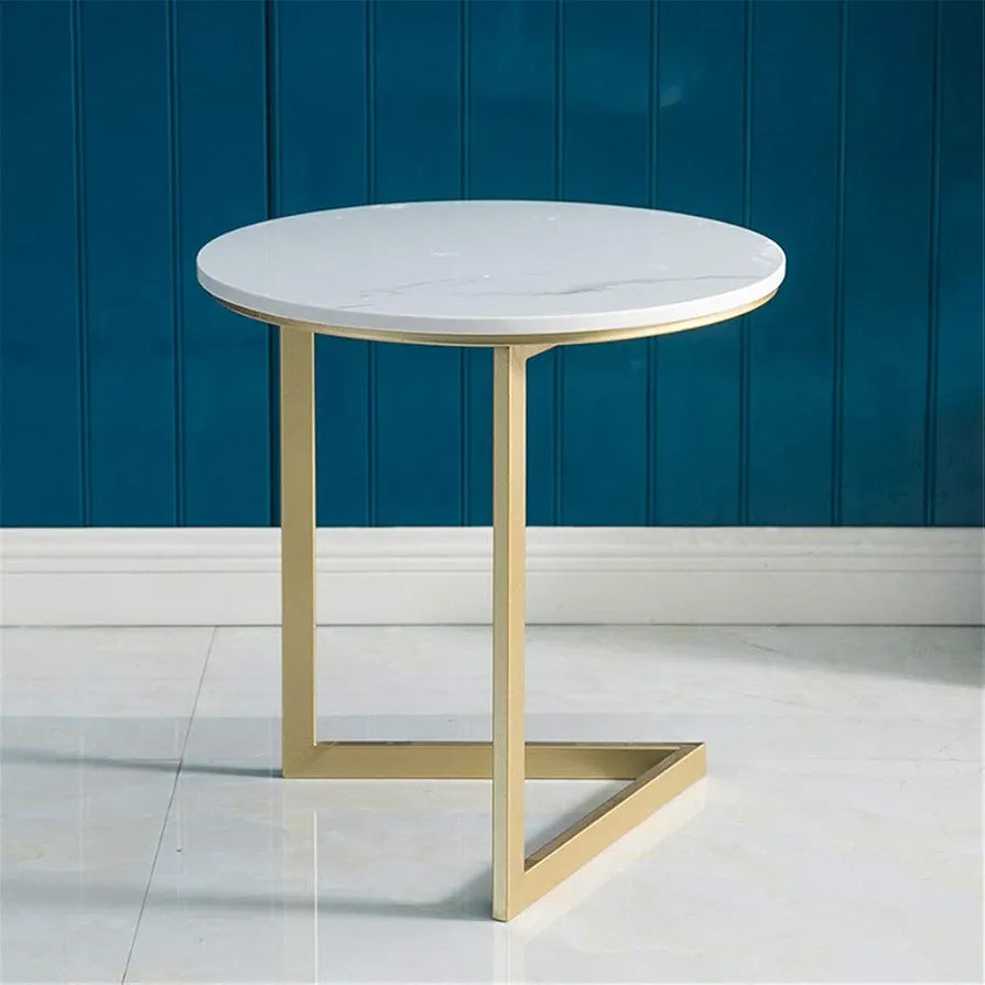 Living Room Furniture Nesting Coffee Table, Metal Round Coffee Table Living Room Balcony Flower Shop Clothing Store Leisure Reading Table, White Negotiating table 