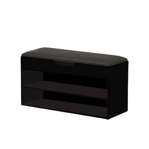 Premium Quality Entrance 2 Tiers Shoe Rack Shoe Cabinet Shoe Storage Bench with Folding Padded Seat by eFurniturePK