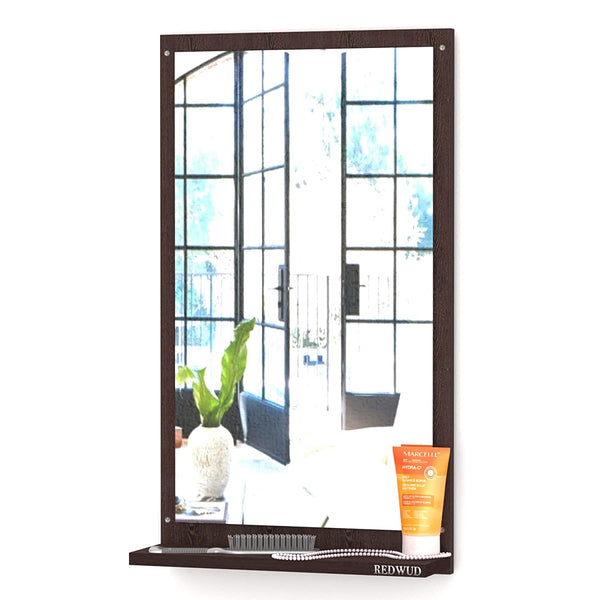 Ravishing Square Wall Hanging Dressing Mirrors with Shelf