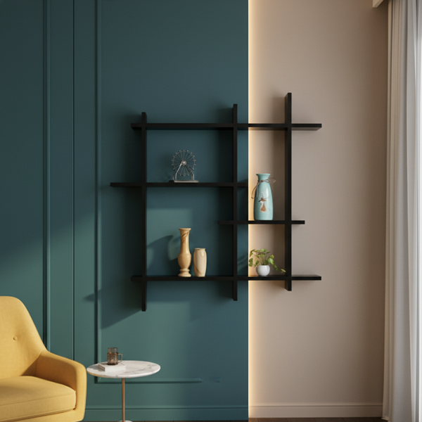 Gripping Wall Shelf for Living Room/ Wooden Wall Hanging Floating