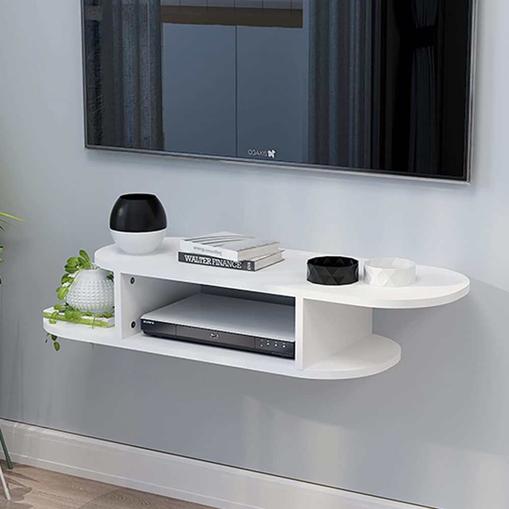 Rounded Floating TV Shelf Entertainment Center Wall Mounted Media Console by eFurniturePk