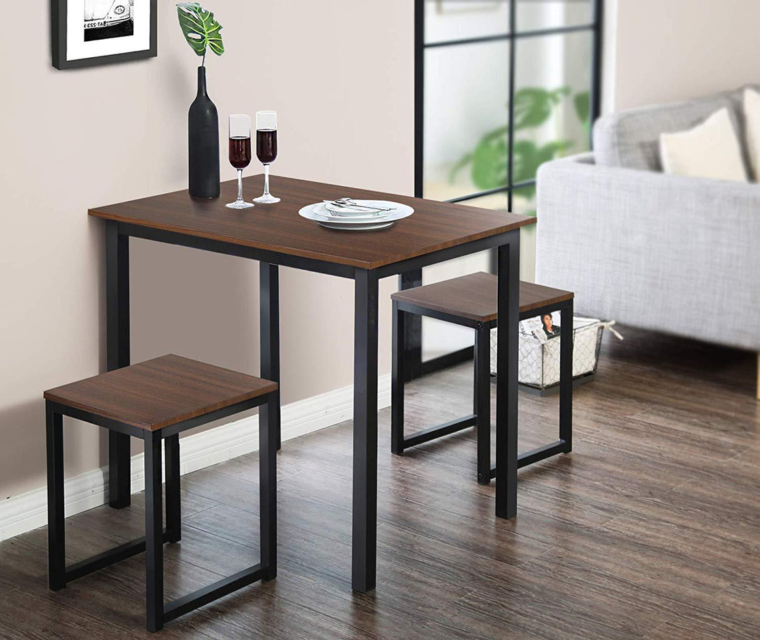 New Modern Metal Frame Table With Stools, Dining Table, Centre Table, Coffee Table With Stools, Dining Set, Space Saving Table