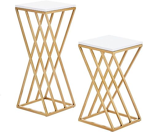 New Side Table, Luxury Marble Style Coffee Table, European Style Iron Corner Table, Two Set of Tables