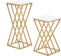 New Side Table, Luxury Marble Style Coffee Table, European Style Iron Corner Table, Two Set of Tables