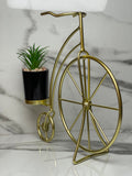 Vintage Bicycle Metal Planter with Ceramic Cactus – Artistic Home Decor