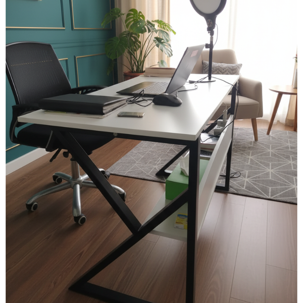 Stylish K Shape Study Table Design for Home & Office Setup