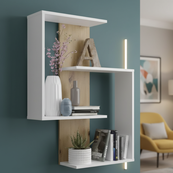 Elegant Wall Mounted Book Shelf, Storage Shelves