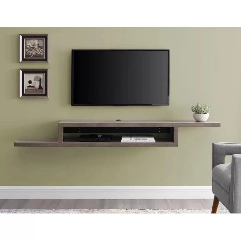 WAYNICE – DIY Rustic Brown Floating TV Console Shelf