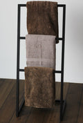 Free Standing 3 Step Towel Rack | Industrial Loft Towel Stand | Unique Towel Hanger