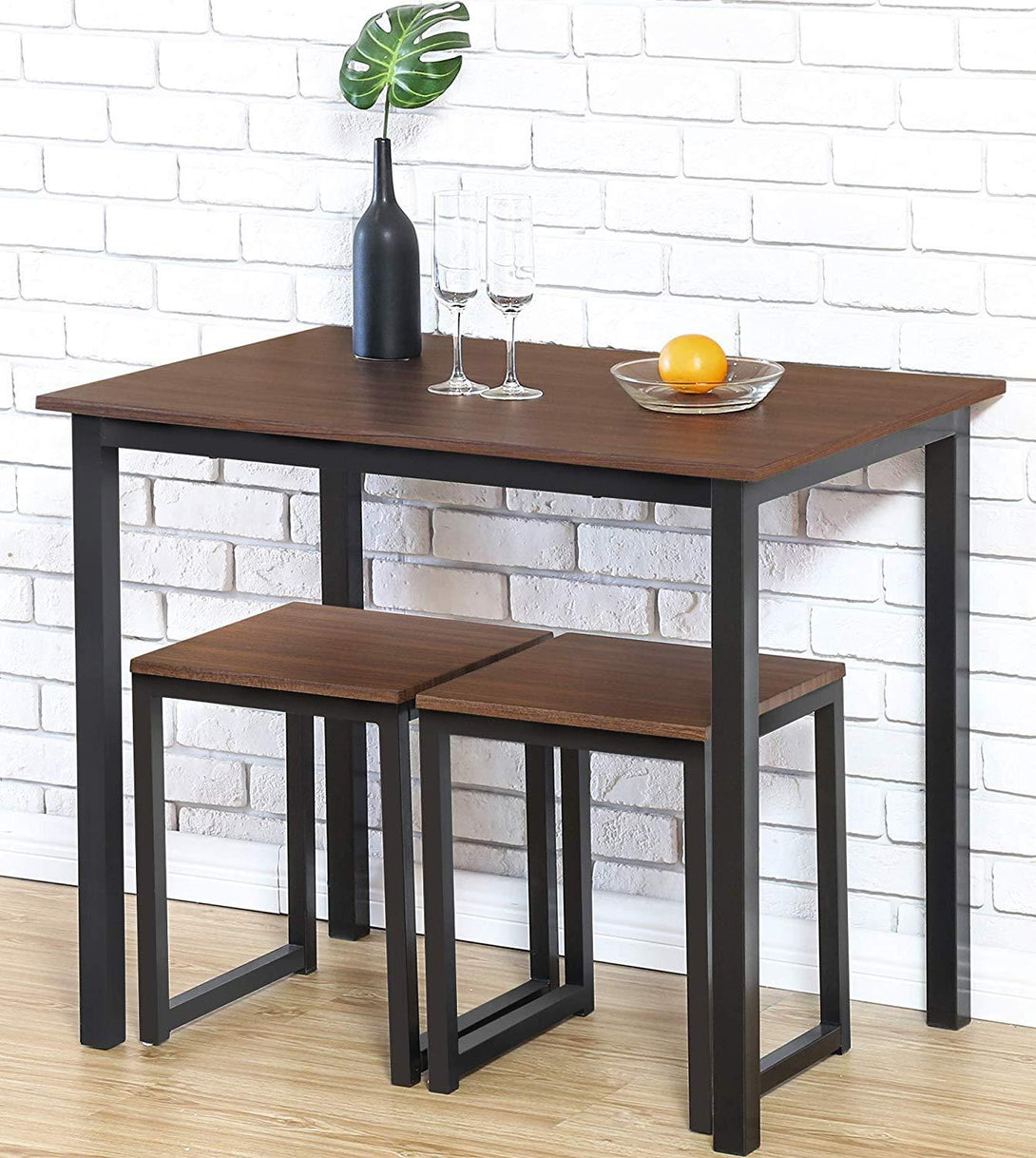 New Modern Metal Frame Table With Stools, Dining Table, Centre Table, Coffee Table With Stools, Dining Set, Space Saving Table