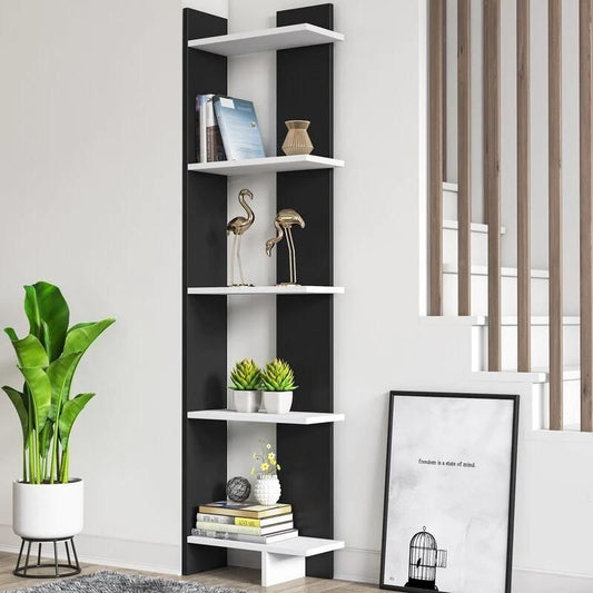 eDecor 5-Shelf Modern Display Corner Unit Bookcase Bookshelf Shelving Unit (Customize)