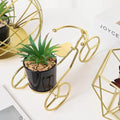 Metal Cycle in Golden Colour With Ceremic Flower Pot